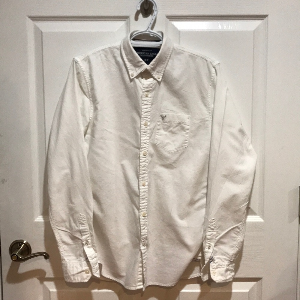 A white button down from American Eagle.